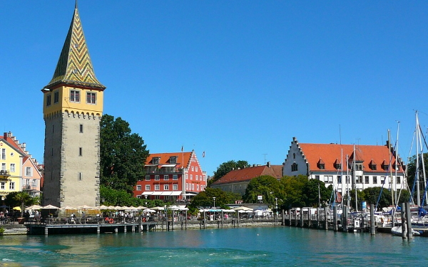 Lindau, an old town at Lakr Constance in Germany
